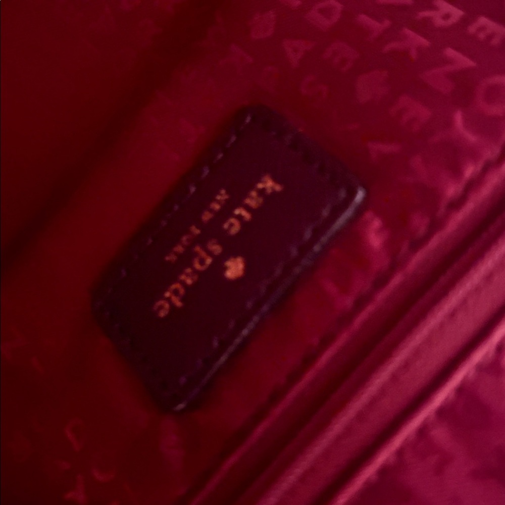 Kate Spade burgundy crossbody and matching wallet - Picture 4 of 6